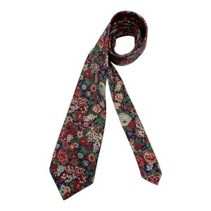 LIBERTY Blue Floral Silk DESIGNER Tie ENGLAND